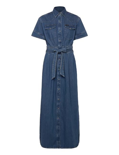Ss Maxi Western Dress Lee Jeans Blue