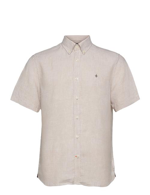 Douglas Linen Ss Shirt-Classic Fit Morris Beige