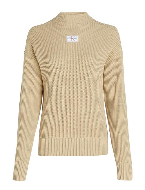 Woven Label Loose Sweater Calvin Klein Jeans Beige
