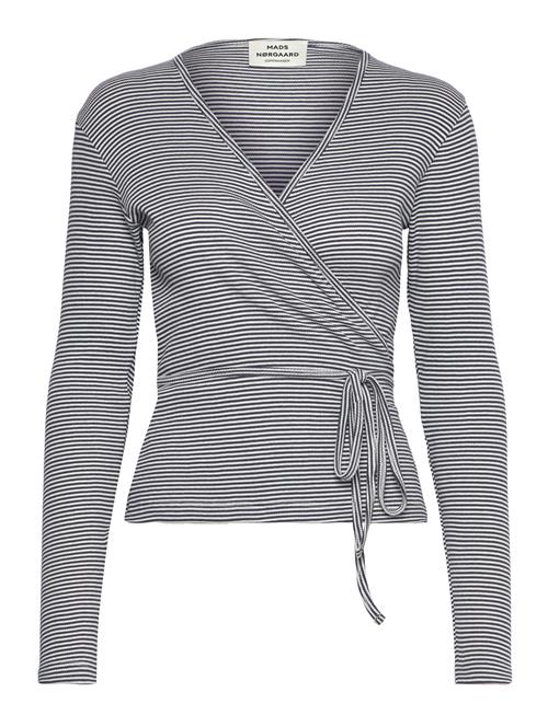2X2 Cotton Stripe Susi Ls Top Mads Nørgaard Navy