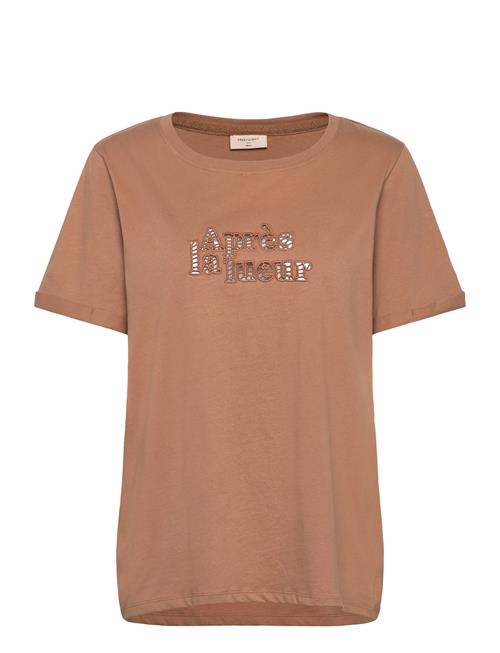 T-Shirt From Freequent In A Soft Material. The T-Shirt Has A Simple Silhouette W FREE/QUENT Orange