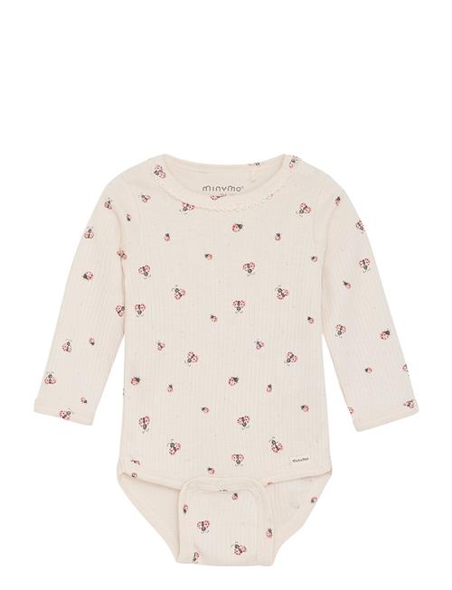 Body Ls Aop Rib Minymo White