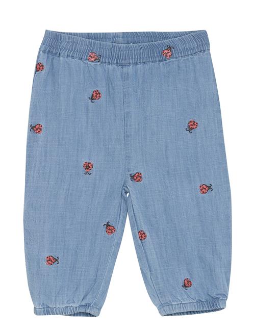 Pants Emb. Chambray Minymo Blue