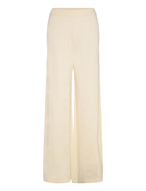 Jessie Wide Fit Knitted Pants Malina Cream