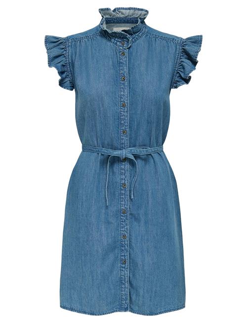 Onlshania S/L Frill Dnm Dress Akm ONLY Blue