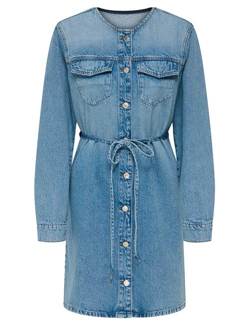 Onlminnie No Collar Belt Denm Dress ONLY Blue