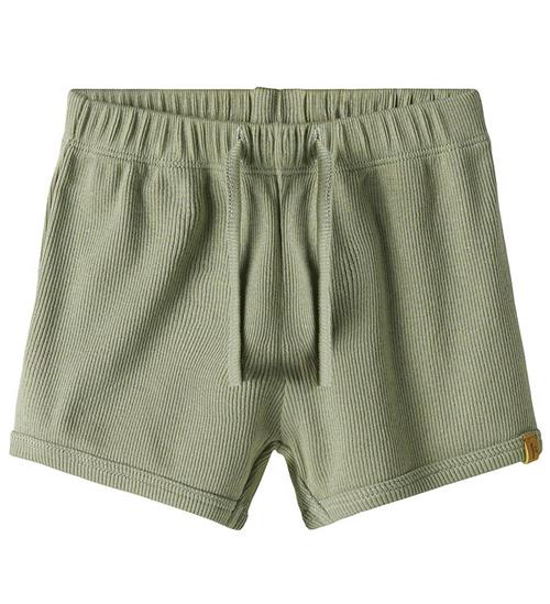 Lil Atelier Lil' Atelier Shorts - Rib - NbmGago - Seagrass