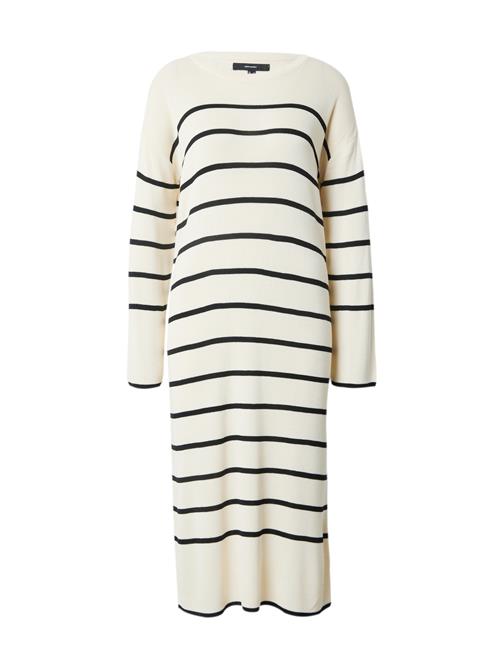 Se VERO MODA Strikkjole 'Joana'  beige / sort ved About You