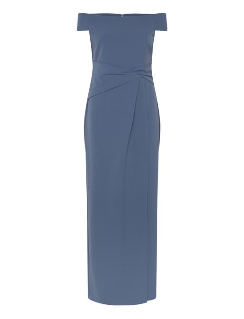 Crepe Off-The-Shoulder Gown Lauren Ralph Lauren Blue