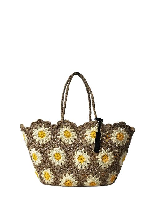 Calendula Crochet Basket Sand Ceannis Patterned