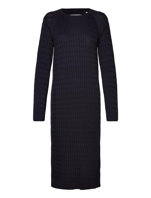 Cable C-Neck Dress GANT Navy