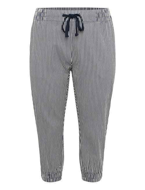 Kcnana Striped Capri Pants Kaffe Curve Navy