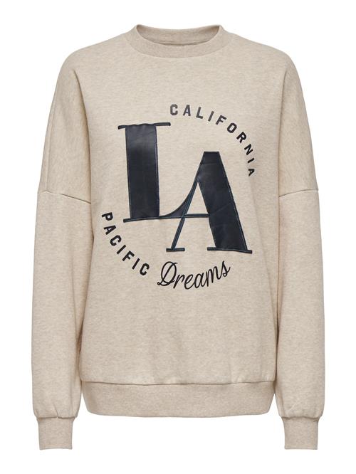ONLY Sweatshirt 'ONLDEBORAH'  beige-meleret / sort