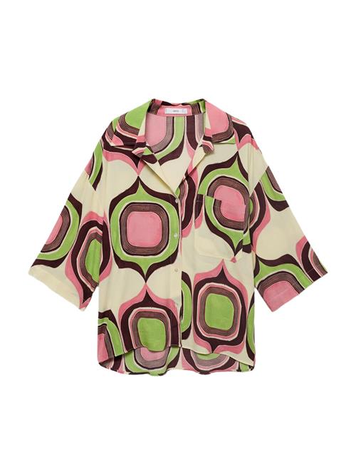 MANGO Bluse  champagne / græsgrøn / pitaya / vinrød