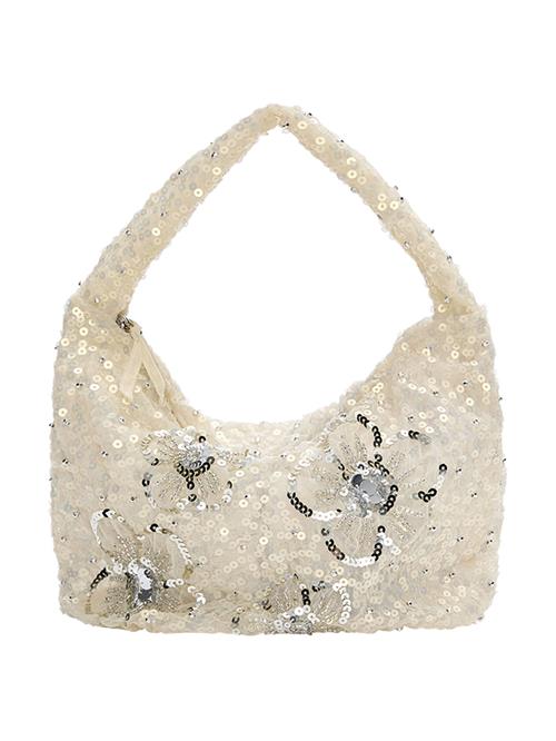 Pull&Bear Skuldertaske  ecru / guld / sølv