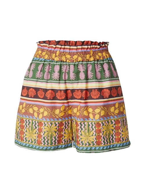 VERO MODA Bukser 'VMTRUELY'  rustbrun / lysegul / mørkegrøn / lys pink