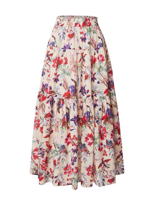 Lollys Laundry Nederdel 'Sunset'  creme / pastelblå / violetblå / rød