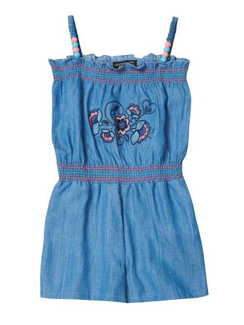 KOROSHI Overall  blå / blue denim / abrikos / lyserød