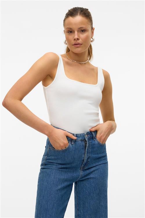 Chloe Short Square Top - Snow White - L - Vero Moda