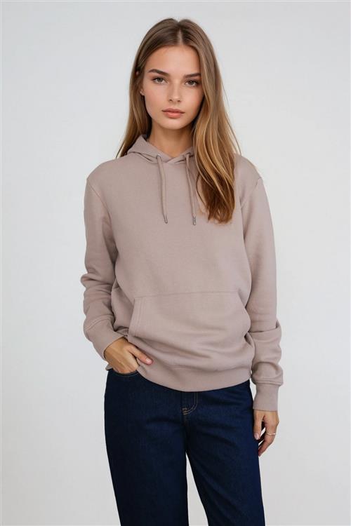 Sweatshirt Hoodie - Sand - TeeShoppen