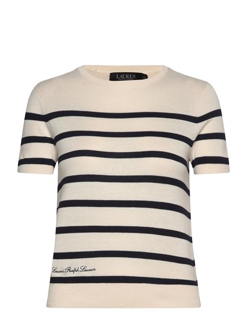 Striped Short-Sleeve Sweater Lauren Ralph Lauren Cream