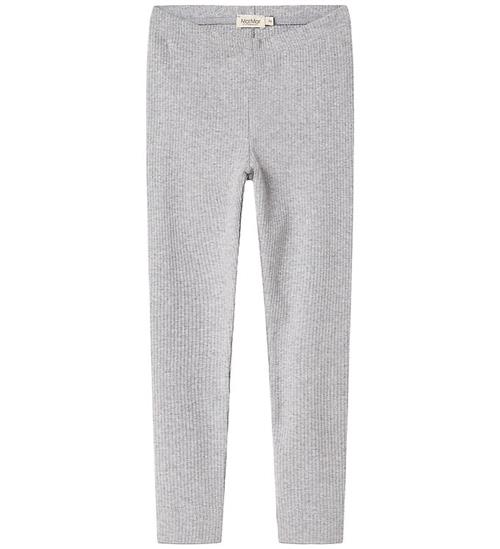 MarMar Leggings - Rib - Modal - Light Grey Melange