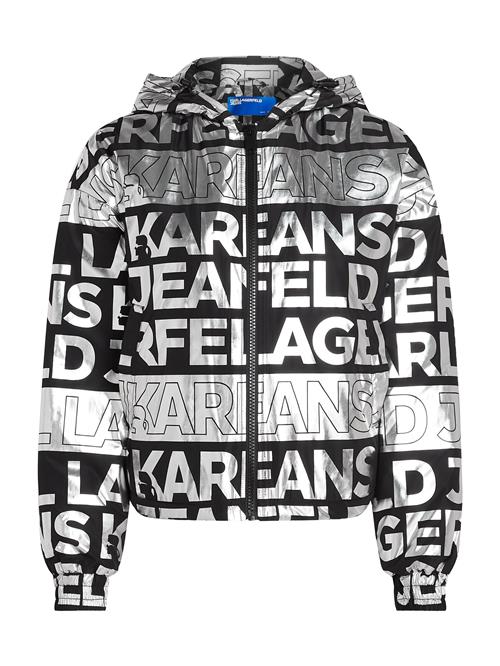 Se KARL LAGERFELD JEANS Overgangsjakke  sort / sølv ved About You