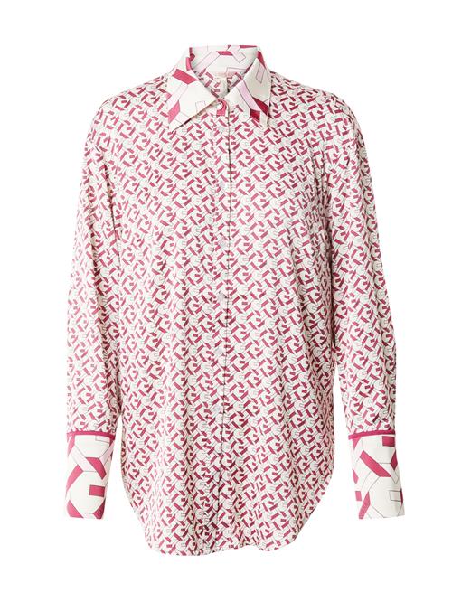 GUESS Bluse 'Alexandra'  magenta / rosé / sort / hvid