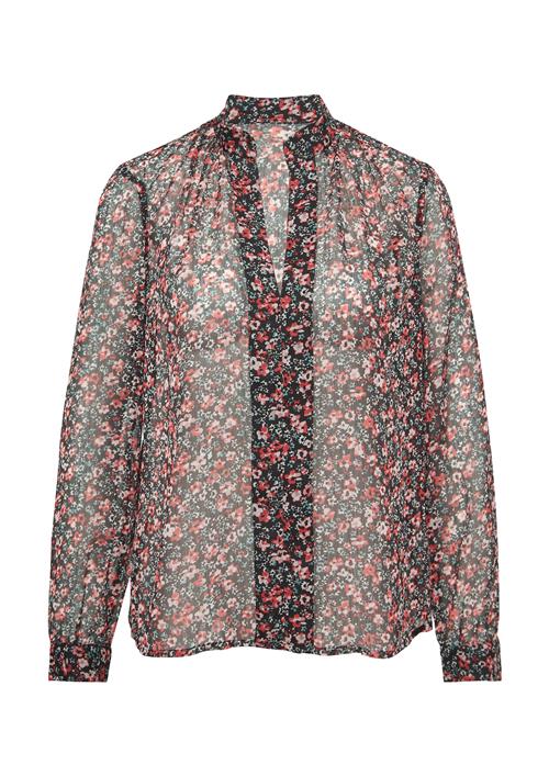 QS Bluse  smaragd / lyserød / knaldrød / sort