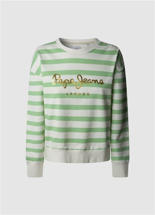 Pepe Jeans Sweatshirt 'Anna'  guld / lysegrøn / offwhite