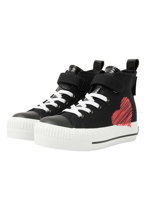 BRITISH KNIGHTS Sneakers ' KAYA MID '  pastelrød / sort / hvid