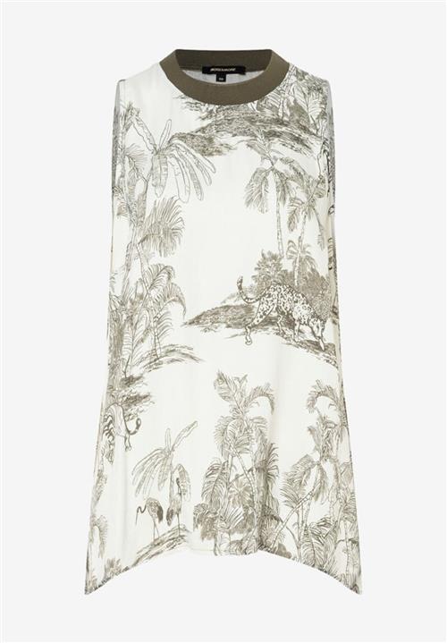 MORE & MORE Bluse 'Jungle'  grøn / offwhite