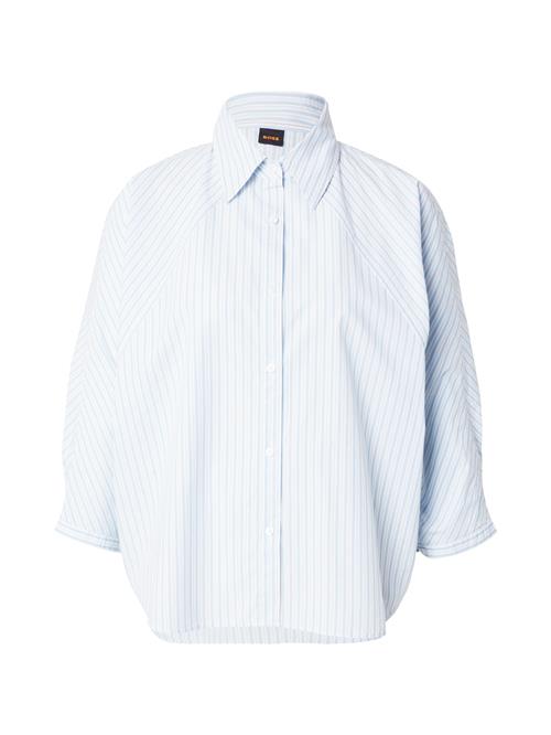 BOSS Bluse 'Belenta'  lyseblå / hvid
