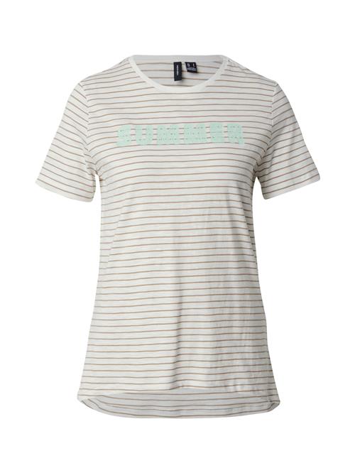 VERO MODA Shirts 'VMSIMONE'  beige / lysegrøn / hvid