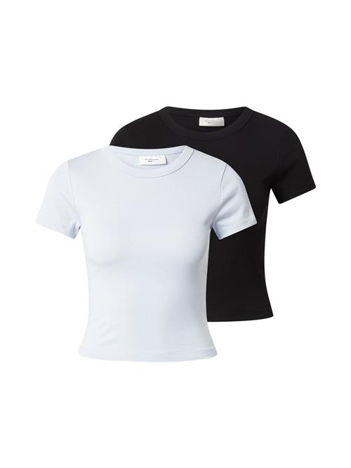 Gina Tricot Shirts  pastelblå / sort