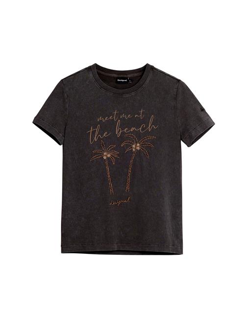 Desigual Shirts 'Palm Tree'  beige / orange / sort