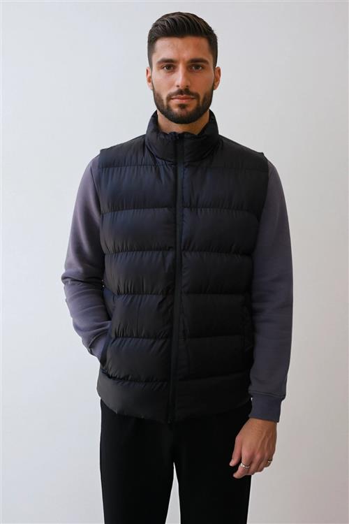 Puffer Vest - Sort - M - TeeShoppen