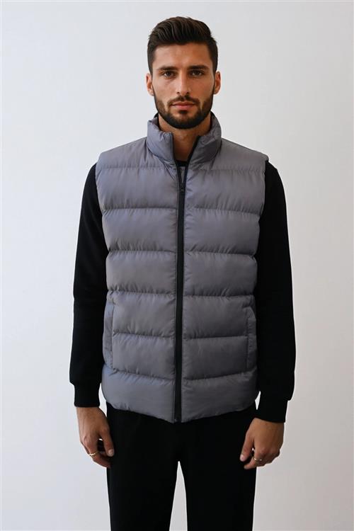 Puffer Vest - Grå - XL - TeeShoppen