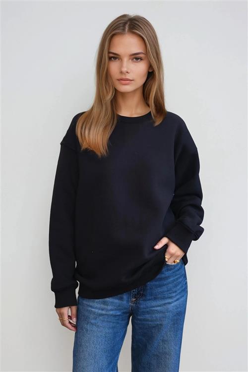 Alina Sweatshirt - Sort - M - TeeShoppen