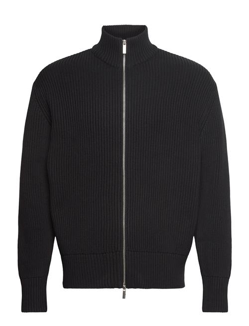 Slhdry Ls Knit Relaxed Full Zip Selected Homme Black