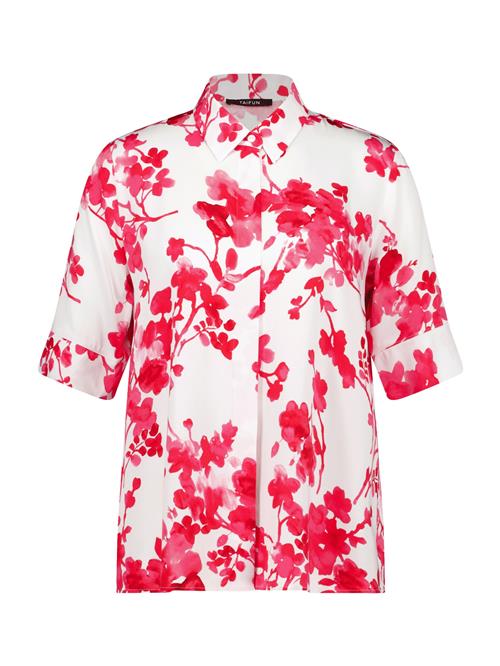 TAIFUN Bluse  pink / rød / hvid