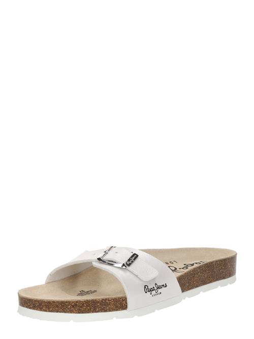 Pepe Jeans Pantoletter 'OBAN NACAR'  sort / hvid