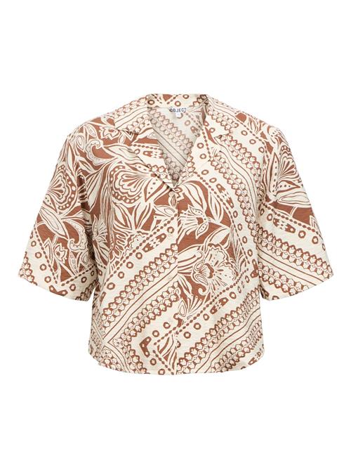 OBJECT Bluse 'OBJLydia'  lysebeige / brun