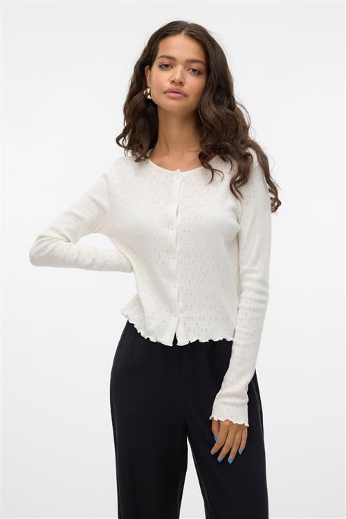 Isa O-Neck Cardigan - Snow White - M - Vero Moda