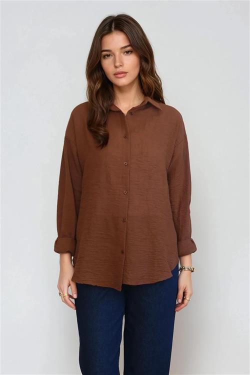 Lilly Skjorte - Brun - XL - TeeShoppen