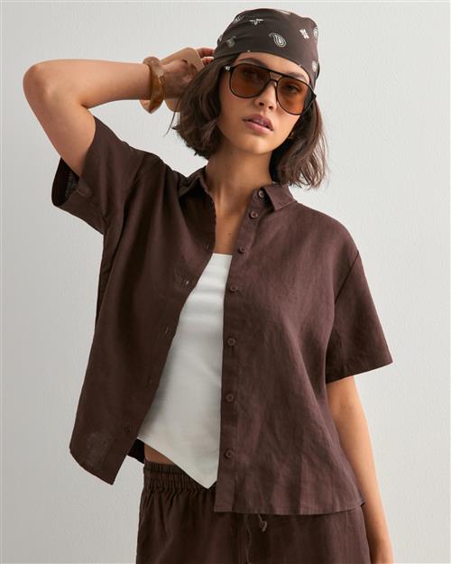 Se Samsøe Samsøe - Brun - Mina ss shirt np 14329 ved Nelly