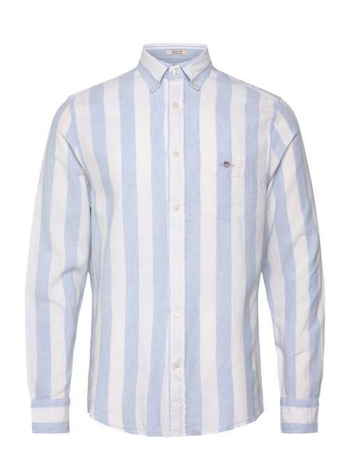 Reg Cotton Linen Bold Stripe Shirt GANT Blue