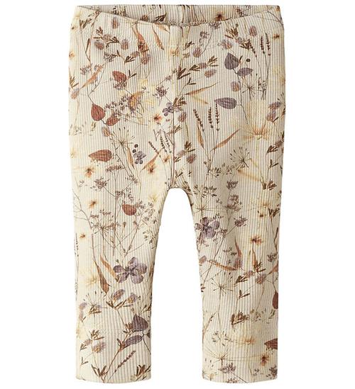 Name It Leggins - Rib - NbfNiara - Oatmeal/Woodrose