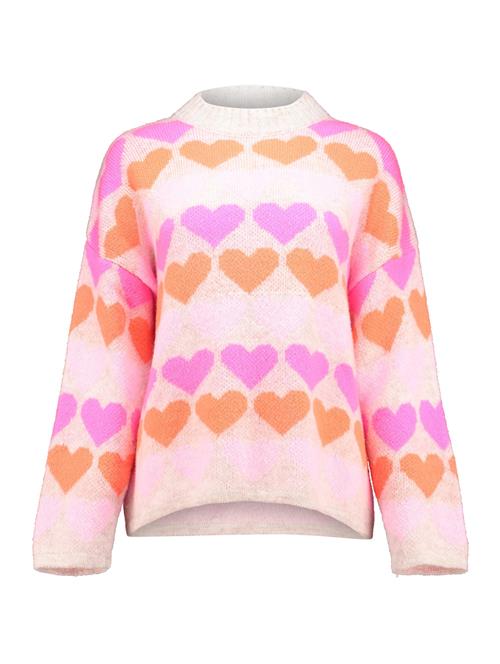 Hailys Pullover 'Sa44nna'  elfenben / orange / fuchsia / rosé