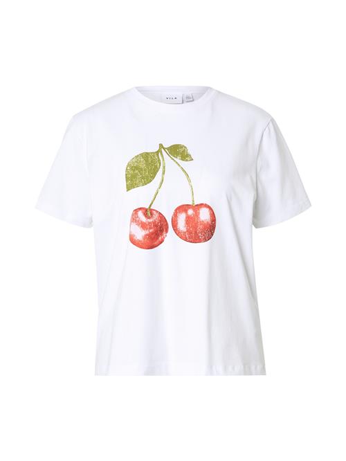 VILA Shirts 'VINora'  oliven / cranberry / hvid